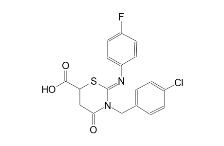 (2Z)-3-(4-chlorobenzyl)-2-[(4-fluorophenyl)imino]-4-oxo-1,3-thiazinane-6-carboxylic acid