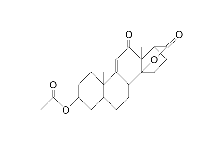 3b-Acetoxy-12-oxo-5b-androst-9(11)-en-17b-carboxylic acid, 14b-lactone