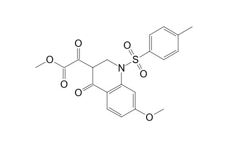 7-methoxy-4-oxo-1,2,3,4-tetrahydro-1-(p-tolylsulfonyl)-3-quinolineglyoxylic acid, methyl ester