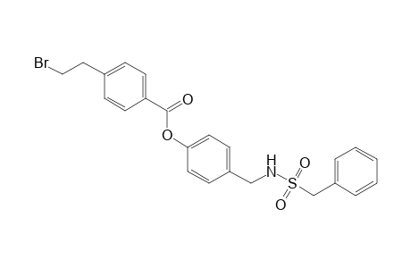 Benzoic acid, 4-(2-bromoethyl)-, 4-[[[(phenylmethyl)sulfonyl]amino]methyl]phenyl ester