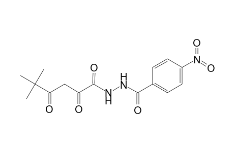 Benzhydrazide, 4-nitro-N2-(5,5-dimethyl-1,2,4-trioxohexyl)-