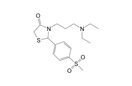 3-(3-(diethylamino)propyl)-2-(4-(methylsulfonyl)phenyl)thiazolidin-4-one