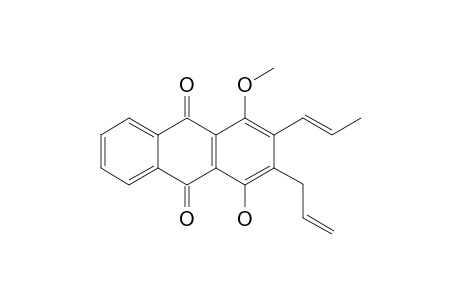 1-HYDROXY-4-METHOXY-2-(PROP-2'-ENYL)-3-(PROP-1''-ENYL)-ANTHRAQUINONE