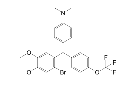 4-((2-bromo-4,5-dimethoxyphenyl)(4-(trifluoromethoxy)phenyl)methyl)-N,N-dimethylaniline