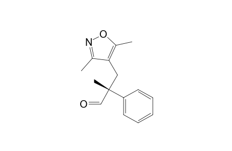 (2R)-3-(3,5-dimethyl-1,2-oxazol-4-yl)-2-methyl-2-phenyl-propanal