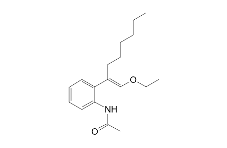1-Actamido-2-(1-n-hexyl-2-ethoxyethenyl)benzene