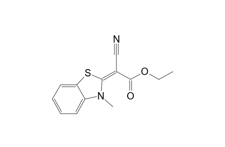 2-(carbethoxy-cyano)-methylene 3-methylbenzothiazoline