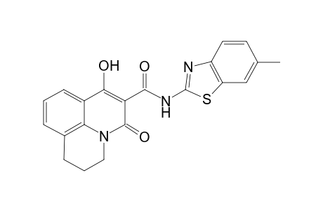 3H,5H-Pyrido[3,2,1-ij]quinoline-2-carboxylic acid, 1-hydroxy-3-oxo-6,7-dihydro-, (6-methylbenzothiazol-2-yl)amide