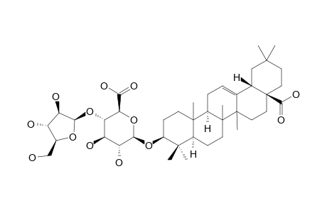 OLEANOLIC_ACID-3-O-[ALPHA-L-ARABINOFURANOSYL-(1->4)-BETA-D-GLUCURONOPYRANOSIDE];NARCISSIFLORINE