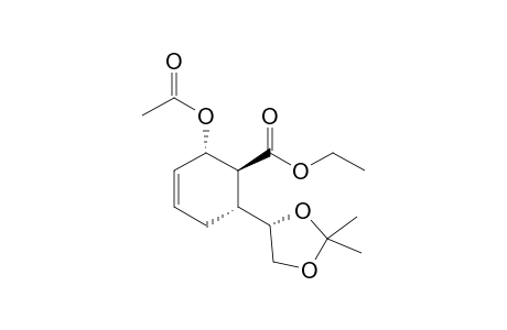 Ethyl 2-acetoxy-6-[(4S)-2,2-dimethyl-1,3-dioxolan-4-yl]-(1S,2S,6R)-3-cyclohexene-1-carboxylate