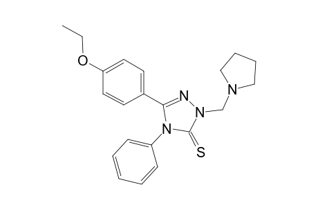 5-(4-Ethoxyphenyl)-4-phenyl-2-(1-pyrrolidinylmethyl)-2,4-dihydro-3H-1,2,4-triazole-3-thione