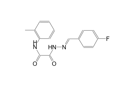 2-[(2E)-2-(4-fluorobenzylidene)hydrazino]-N-(2-methylphenyl)-2-oxoacetamide