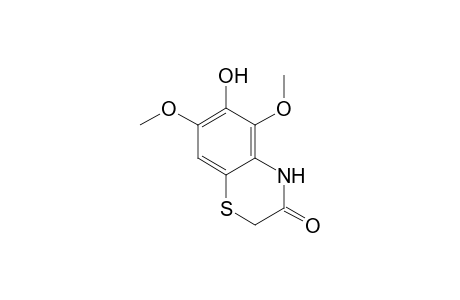 5,7-Dimethoxy-6-oxidanyl-4H-1,4-benzothiazin-3-one