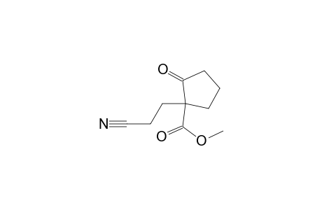 Cyclopentanecarboxylic acid, 1-(2-cyanoethyl)-2-oxo-, methyl ester