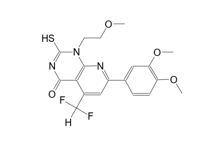 pyrido[2,3-d]pyrimidin-4(1H)-one, 5-(difluoromethyl)-7-(3,4-dimethoxyphenyl)-2-mercapto-1-(2-methoxyethyl)-