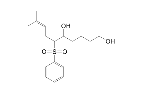 2-Methyl-5-phenylsulfonyl-2-decene-6,10-diol