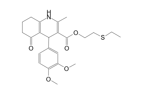 3-quinolinecarboxylic acid, 4-(3,4-dimethoxyphenyl)-1,4,5,6,7,8-hexahydro-2-methyl-5-oxo-, 2-(ethylthio)ethyl ester