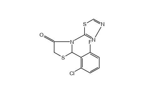 2-(2-chloro-6-fluorophenyl)-3-(1,3,4-thiadiazol-2-yl)-4-thiazolidinone