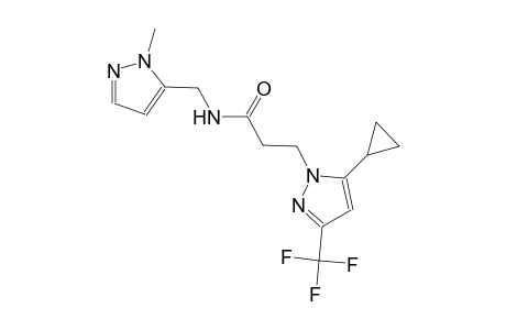 3-[5-cyclopropyl-3-(trifluoromethyl)-1H-pyrazol-1-yl]-N-[(1-methyl-1H-pyrazol-5-yl)methyl]propanamide