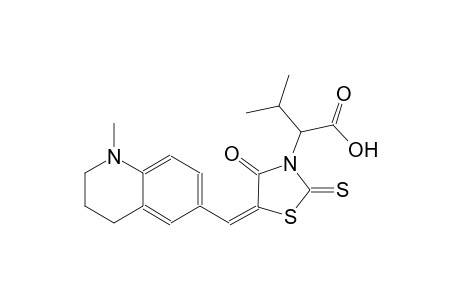 3-thiazolidineacetic acid, alpha-(1-methylethyl)-4-oxo-5-[(1,2,3,4-tetrahydro-1-methyl-6-quinolinyl)methylene]-2-thioxo-, (5E)-