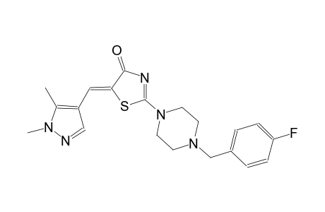 (5Z)-5-[(1,5-dimethyl-1H-pyrazol-4-yl)methylene]-2-[4-(4-fluorobenzyl)-1-piperazinyl]-1,3-thiazol-4(5H)-one