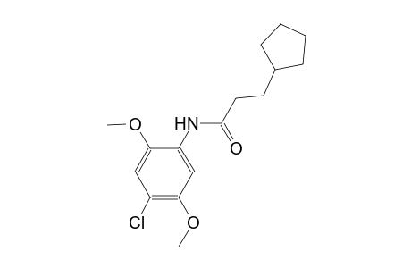 N-(4-chloro-2,5-dimethoxyphenyl)-3-cyclopentylpropanamide