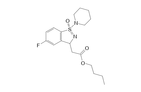 Butyl 2-[5-fluoro-1-oxido-1-(piperidin-1-yl)-3H-1.lambda.4-benzo[d]isothiazol-3-yl]acetate