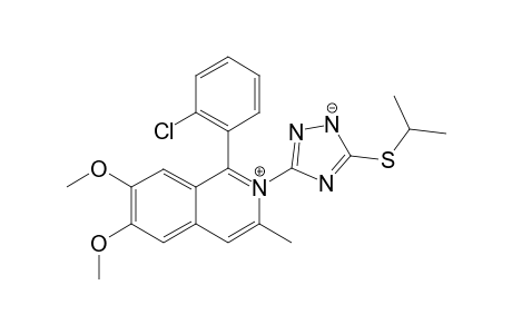 1-(2-chlorophenyl)-2-[5-(isopropylthio)-1,2-diaza-4-azanidacyclopenta-2,5-dien-3-yl]-6,7-dimethoxy-3-methyl-isoquinolin-2-ium