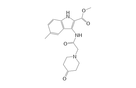 methyl 5-methyl-3-{[(4-oxo-1-piperidinyl)acetyl]amino}-1H-indole-2-carboxylate