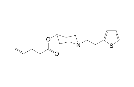 1-[2-(Thiophen-2-yl)ethyl]piperidin-4-yl-pent-4-enoate