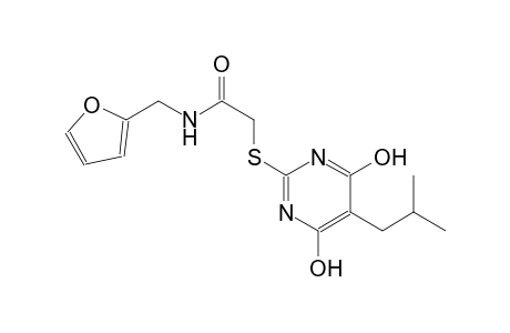 2-[(4,6-dihydroxy-5-isobutyl-2-pyrimidinyl)sulfanyl]-N-(2-furylmethyl)acetamide