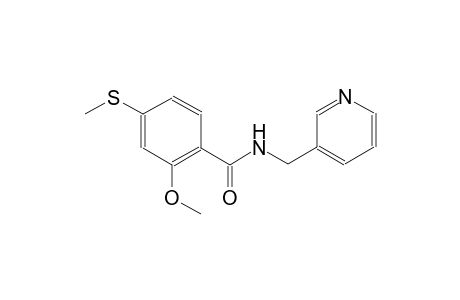 2-methoxy-4-(methylsulfanyl)-N-(3-pyridinylmethyl)benzamide