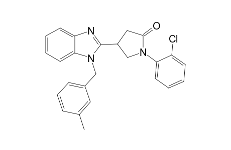 1-(2-Chlorophenyl)-4-{1-[(3-methylphenyl)methyl]-1H-1,3-benzodiazol-2-yl}pyrrolidin-2-one
