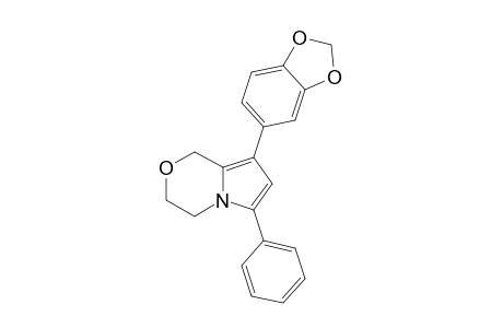 8-(1,3-BENZODIOXOL-5-YL)-6-PHENYL-3,4-DIHYDRO-1H-PYROLO-[2,1-C]-[1,4]-OXAZINE