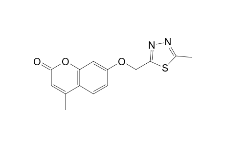 2H-1-Benzopyran-2-one, 4-methyl-7-[(5-methyl-1,3,4-thiadiazol-2-yl)methoxy]-