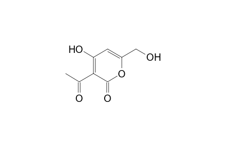 2H-Pyran-2-one, 3-acetyl-4-hydroxy-6-(hydroxymethyl)-