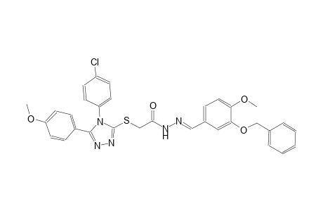 N'-{(E)-[3-(benzyloxy)-4-methoxyphenyl]methylidene}-2-{[4-(4-chlorophenyl)-5-(4-methoxyphenyl)-4H-1,2,4-triazol-3-yl]sulfanyl}acetohydrazide