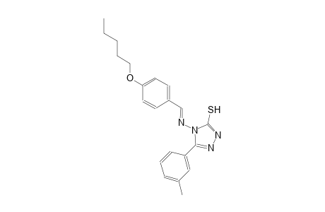 5-(3-methylphenyl)-4-({(E)-[4-(pentyloxy)phenyl]methylidene}amino)-4H-1,2,4-triazol-3-yl hydrosulfide