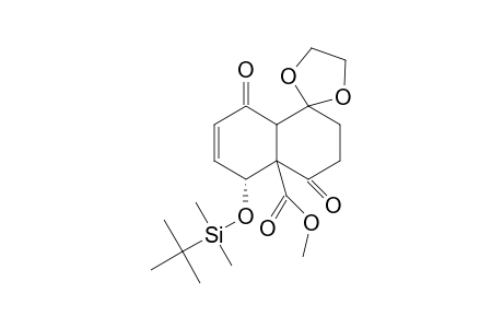 Methyl 4-(ethylene-1',2'-dioxy)-8.alpha.-[(t-butyldimethylsilyl)oxy]-1,5-dioxo-(octahydro)naphthalene-10-carboxylate