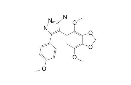 5-(4-Methoxyphenyl)-4-(2,5-dimethoxy-3,4-methylenedioxyphenyl)-1H-pyrazol-3-amine