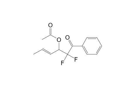 (E)-3-Acetoxy-2,2-difluoro-1-phenyl-4-hexen-1-one