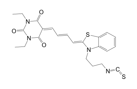 2,4,6(1H,3H,5H)-pyrimidinetrione, 1,3-diethyl-5-[4-[3-(3-isothiocyanatopropyl)-2(3H)-benzothiazolylidene]-2-buten-1-ylidene]-