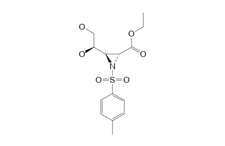 ETHYL-(2R,3R,1'S)-(-)-3-(1',2'-DIHYDROXYETHYL)-1-TOSYLAZIRIDINE-2-CARBOXYLATE