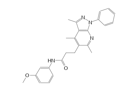 1H-pyrazolo[3,4-b]pyridine-5-propanamide, N-(3-methoxyphenyl)-3,4,6-trimethyl-1-phenyl-