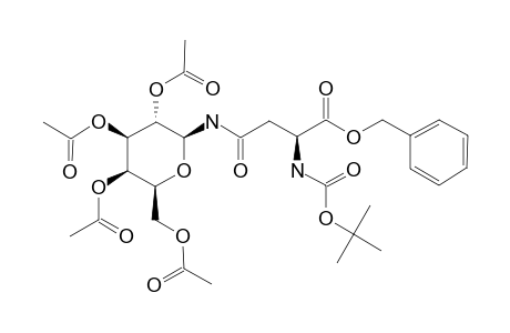 N(4)-(2,3,4,6-TETRA-O-ACETYL-BETA-D-GALACTOPYRANOSYL)-N(2)-TERT.-BUTOXYCARBONYL-L-ASPARAGINE-BENZYLESTER