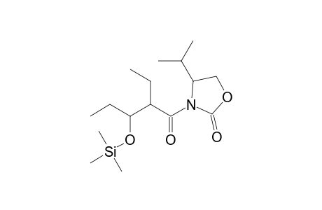 (+-)-erythro-3-(3-Hydroxy-2-ethyl-1-oxopentyl)-4-(1-methylethyl)-2-oxazolidinone trimerhylsilyl ether dev.
