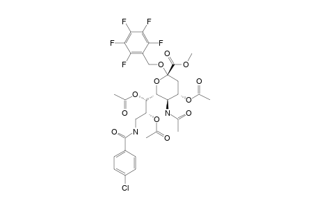 METHYL_(PENTAFLUOROBENZYL_5-ACETAMIDO-4,7,8-TRI-O-ACETYL-9-(4-CHLOROBENZAMIDO)-3,5,9-TRIDEOXY-D-GLYCERO-ALPHA-D-GALACTO-2-NONULOPYRANOSID)-ONATE