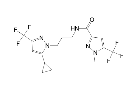 N-{3-[5-cyclopropyl-3-(trifluoromethyl)-1H-pyrazol-1-yl]propyl}-1-methyl-5-(trifluoromethyl)-1H-pyrazole-3-carboxamide