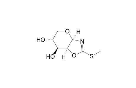 5H-Pyrano[2,3-d]oxazole-6,7-diol, 3a,6,7,7a-tetrahydro-2-(methylthio)-, [3aR-(3a.alpha.,6.alpha.,7.beta.,7a.alpha.)]-