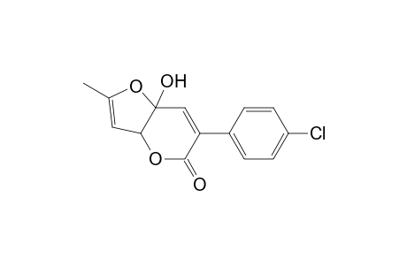 5H-Furo[3,2-b]pyran-5-one, 6-(4-chlorophenyl)-3a,7a-dihydro-7a-hydroxy-2-methyl-